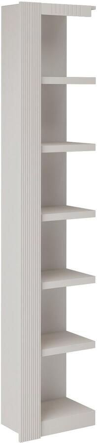 Loft24 Billie|Bookcase extension with 5 shelves in pine white