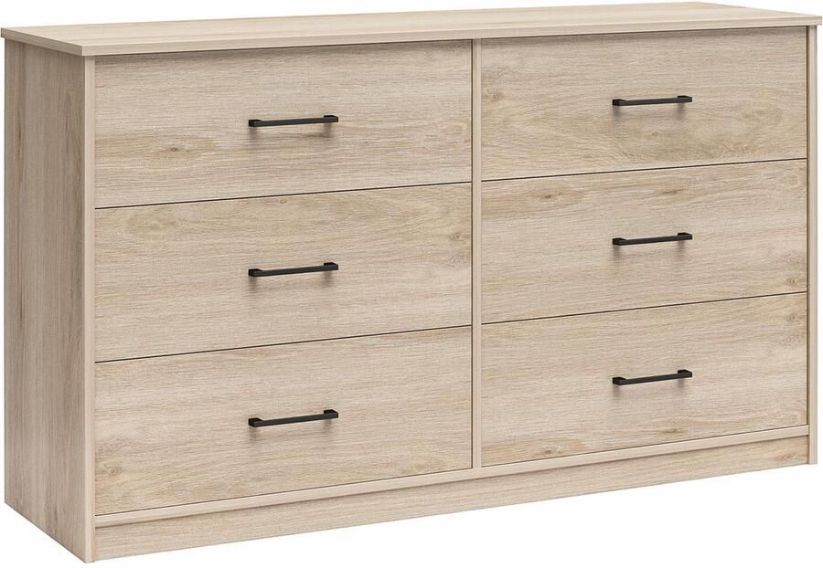 Loft24 BrEZ|Dressoir met 3+3 lades in lichte eikenlook