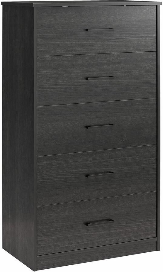 Loft24 BrEZ|Dressoir met 5 lades in zwart eikenlook