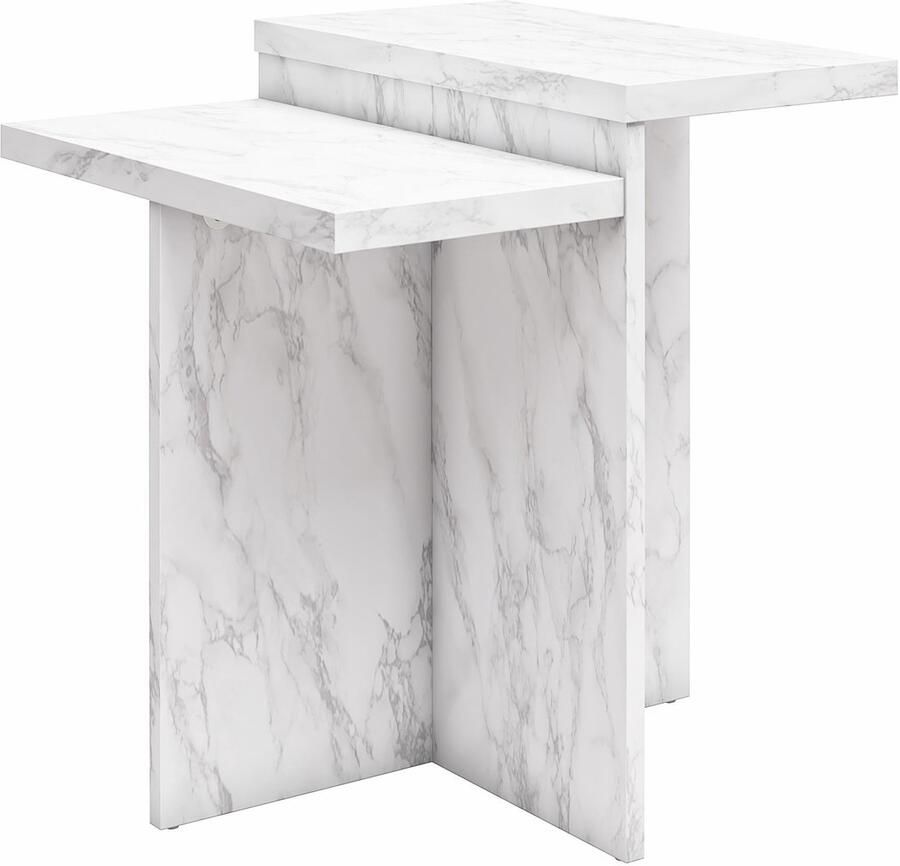 Loft24 Brielle|Salontafel in Wit Marmerlook