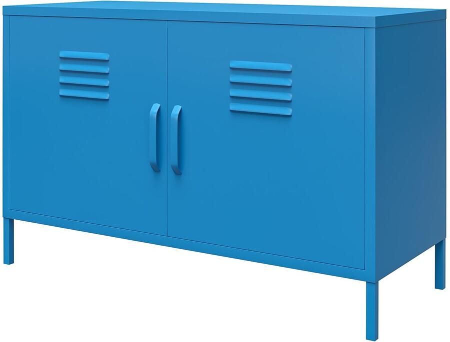 Loft24 Cache|Commode met 2 deuren in metaal blauw - Foto 2