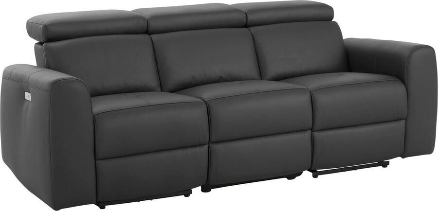 Loft24 Capena|3-zitsbank Electrictric in grijs PU