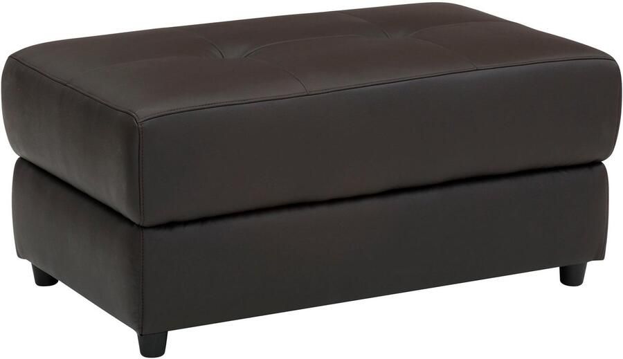 Loft24 Capena|Poef gestoffeerd in PU Bruin