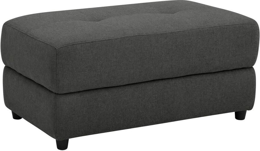 Loft24 Capena|Poef in Geweven Stof Antraciet