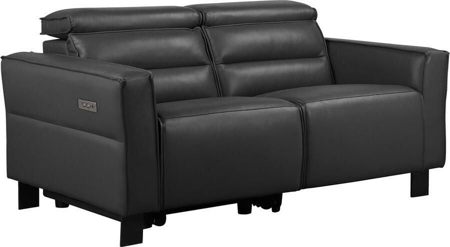 Loft24 Carpari|2Zits bank met 1 elektrische fauteuil in leerPU zwart