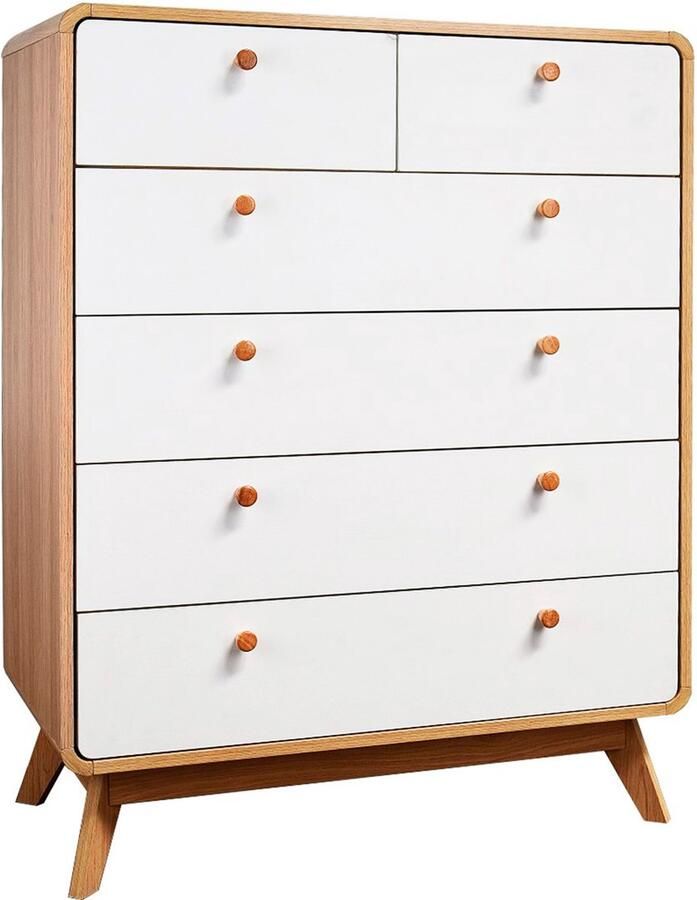 Loft24 Cassie|Commode met 4+2 laden in eikenhoutlook Wit