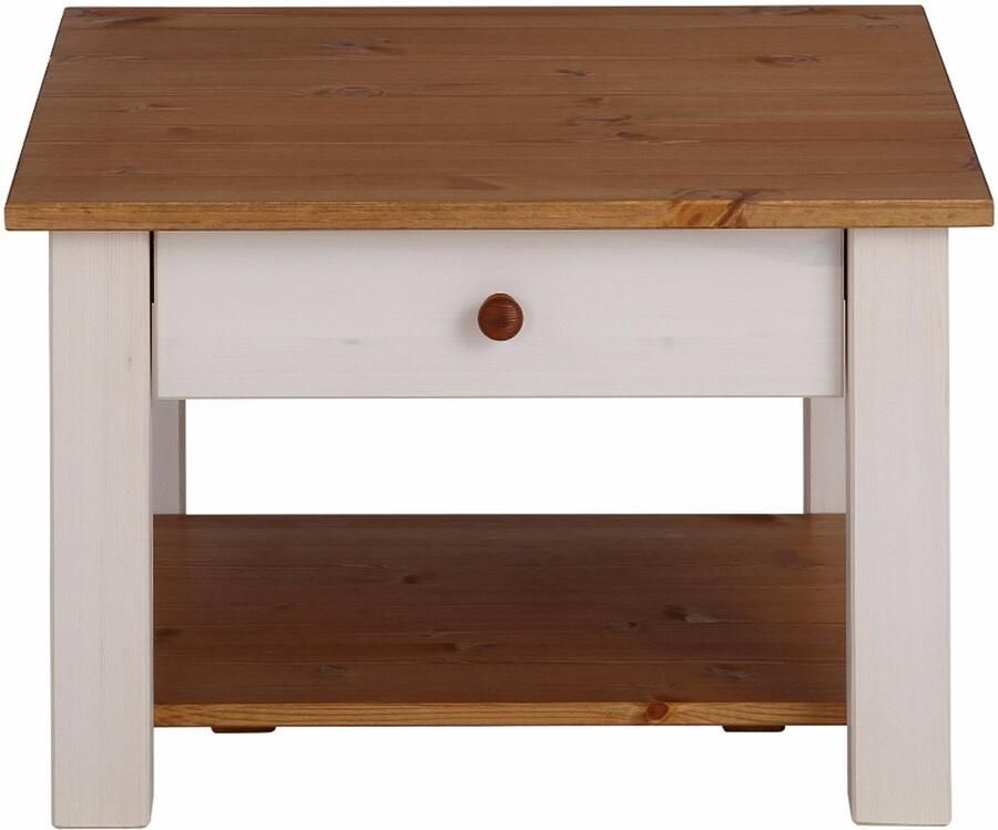 Loft24 Chicago Koffietafel met 1 Plank in Pijnboom Wit en Honing