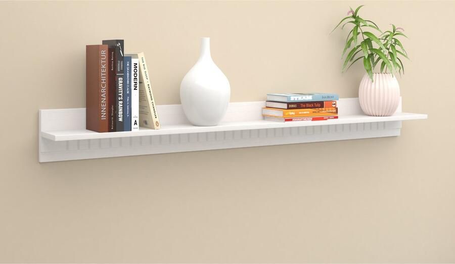 Loft24 Cubrix|Wandplank 130x14x14 cm in grenen wit