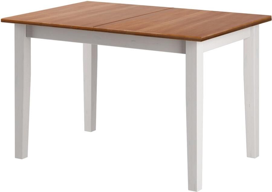 Loft24 DAKOTA|Eettafel met uitschuifstuk in grenen wit - Foto 2