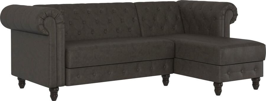 Dorel Home Hoekbank Felix L-model 241 cm (ligoppervlak108x195 cm) récamier verwisselbaar - Foto 6