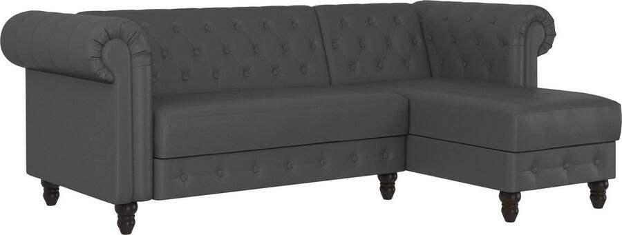 Dorel Home Hoekbank Felix L-model 241 cm (ligoppervlak108x195 cm) récamier verwisselbaar - Foto 6