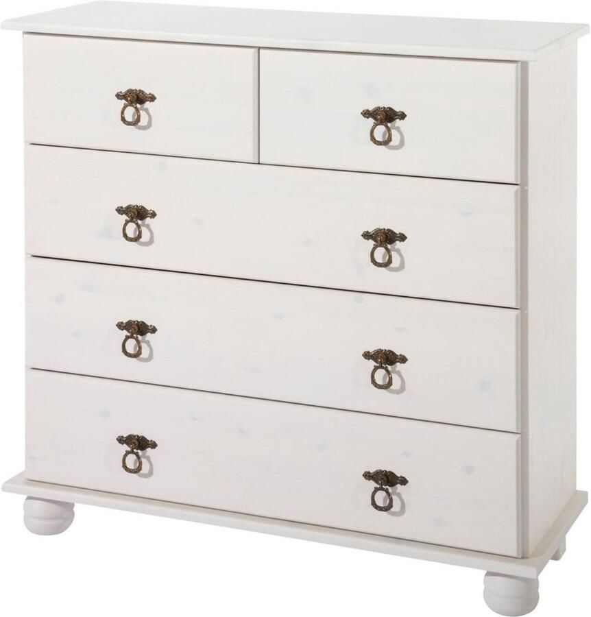 Loft24 Fiona ladekast 3+2 lades-wit gelakt