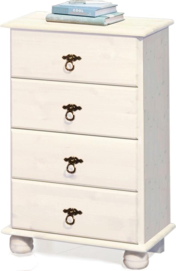 Loft24 Fiona Ladekast 4 Laden-Wit gelakt