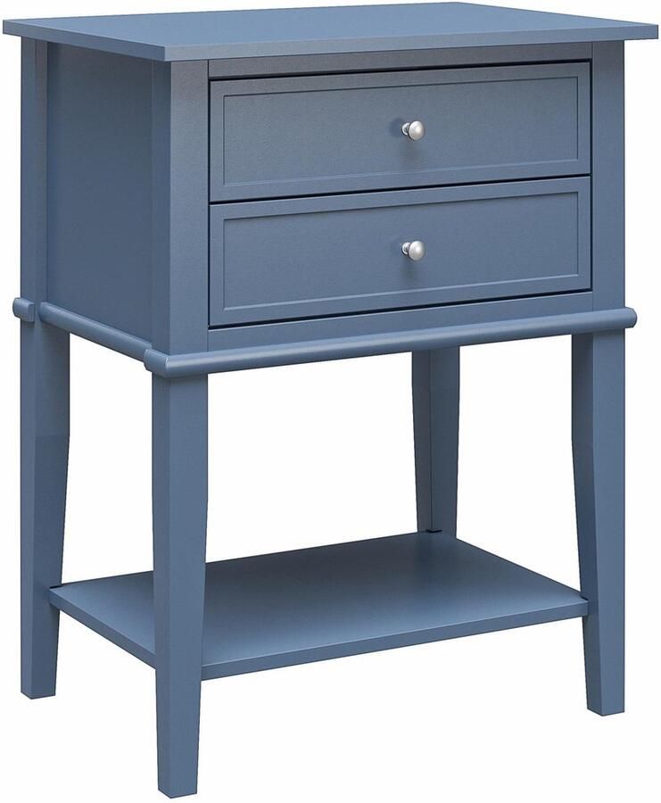 Loft24 Franklin|Salontafel met 2 laden in blauw MDF