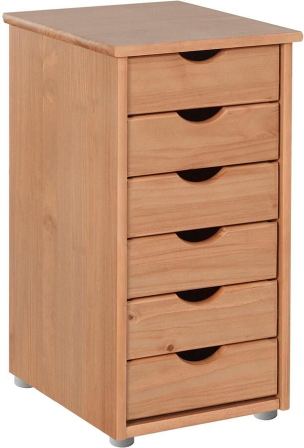 Loft24 Boekenkast met 1 deur en 3 vakken in dennenbruin