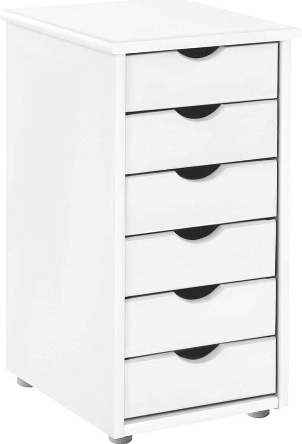 Loft24 Gava|Ladekast met 6 lades in wit grenen