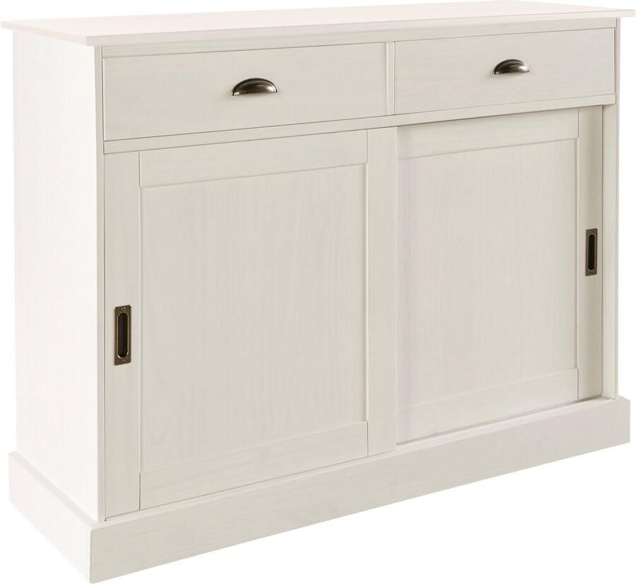 Home affaire Dressoir Schröder Commode 2 schuifdeuren 2 lades van massief dennenhout - Foto 2