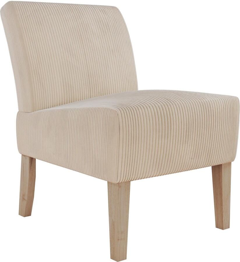 Loft24 Hazen|Loungestoel in Ivoorkleurige Stof