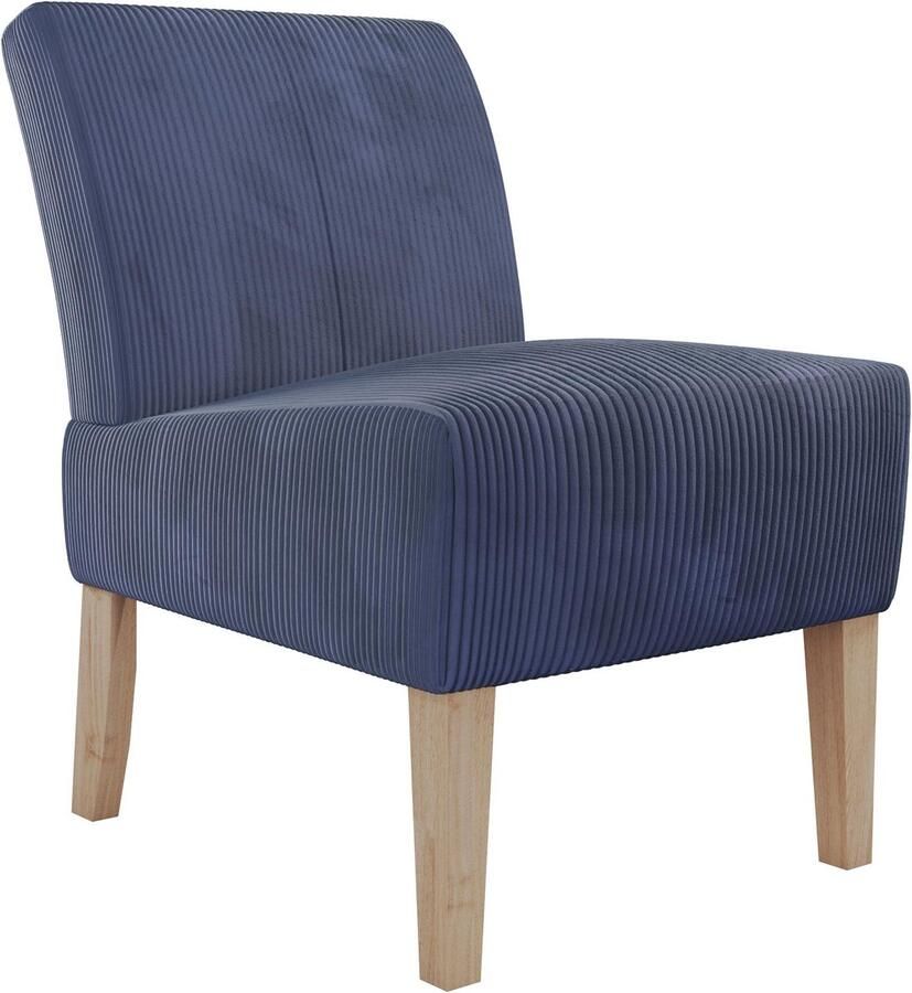 Loft24 Hazen|Loungestoel in Marineblauwe Stof