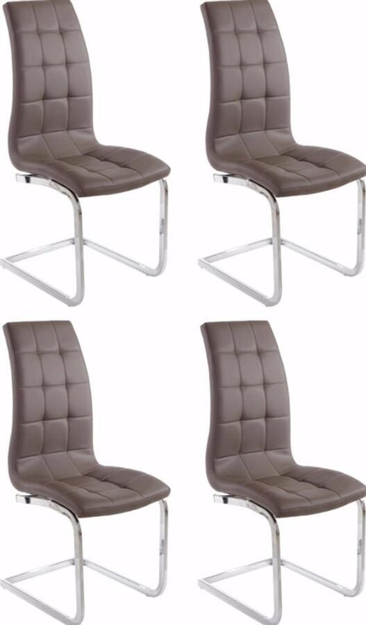 Loft24 Lola|Stoel 4pack in PU cappuchino