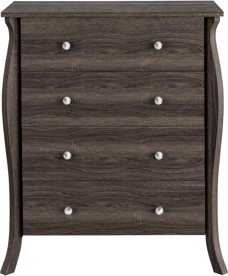 Loft24 Ludwig|Commode met 4 laden in fineer grijs eiken