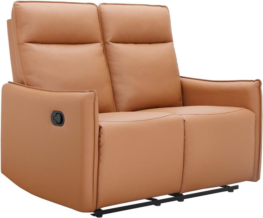 Notio Living Lugo 2Zits bank met handmatige functie in PU cognac kleur (120 x 127 x 86 cm) - Foto 8
