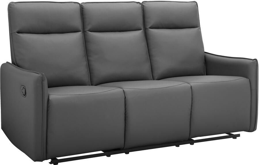 Dorel Home 3-zitsbank Lugo bioscoopbank met relaxfunctie in kunstleer en geweven stof - Foto 8