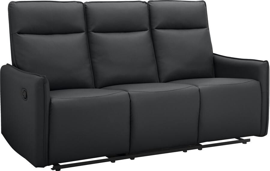 Dorel Home 3-zitsbank Lugo bioscoopbank met relaxfunctie in kunstleer en geweven stof - Foto 7