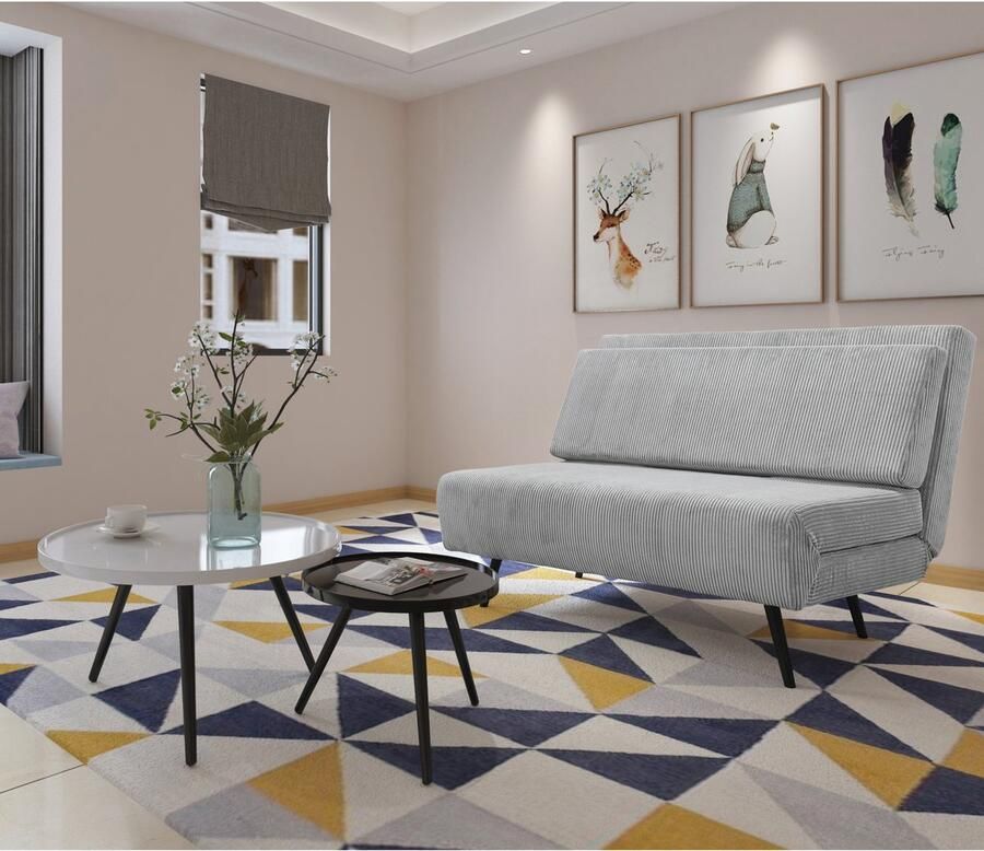 Loft24 Mallory|Daybed 140 Grijs Stof