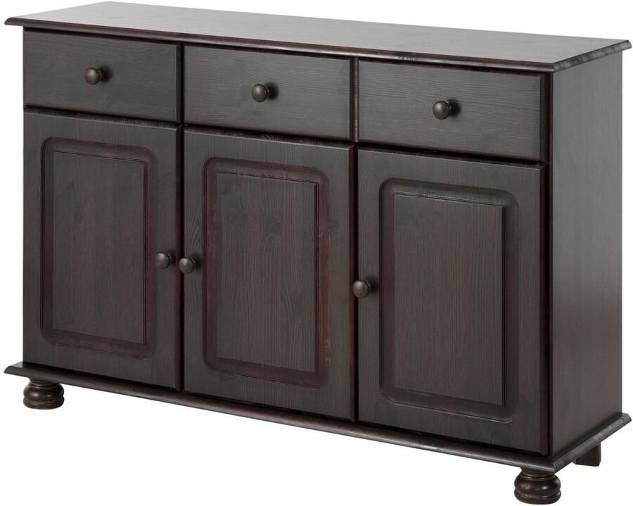 Loft24 Mette|Dressoir met 3 deuren en 2 lades in grenen Havana