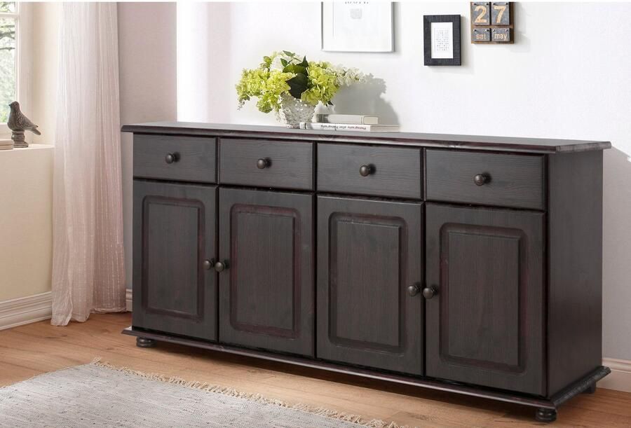 Loft24 Mette|Dressoir met 4 deuren en 2 lades in grenen Havana