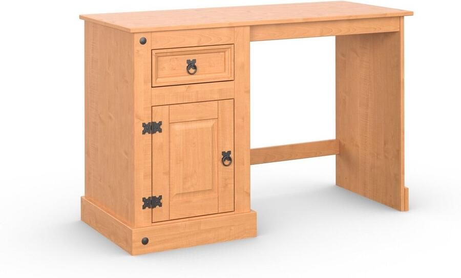 Loft24 Mexico|Bureau met 1 lade en 1 deur in grenen