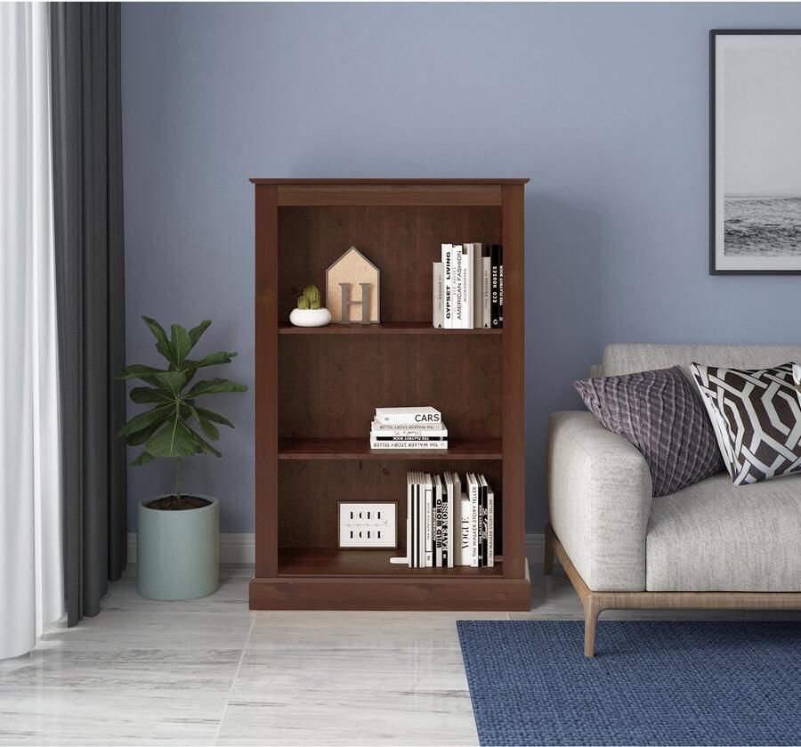 Loft24 Mille|Bookcase with 2 shelves in pine brown