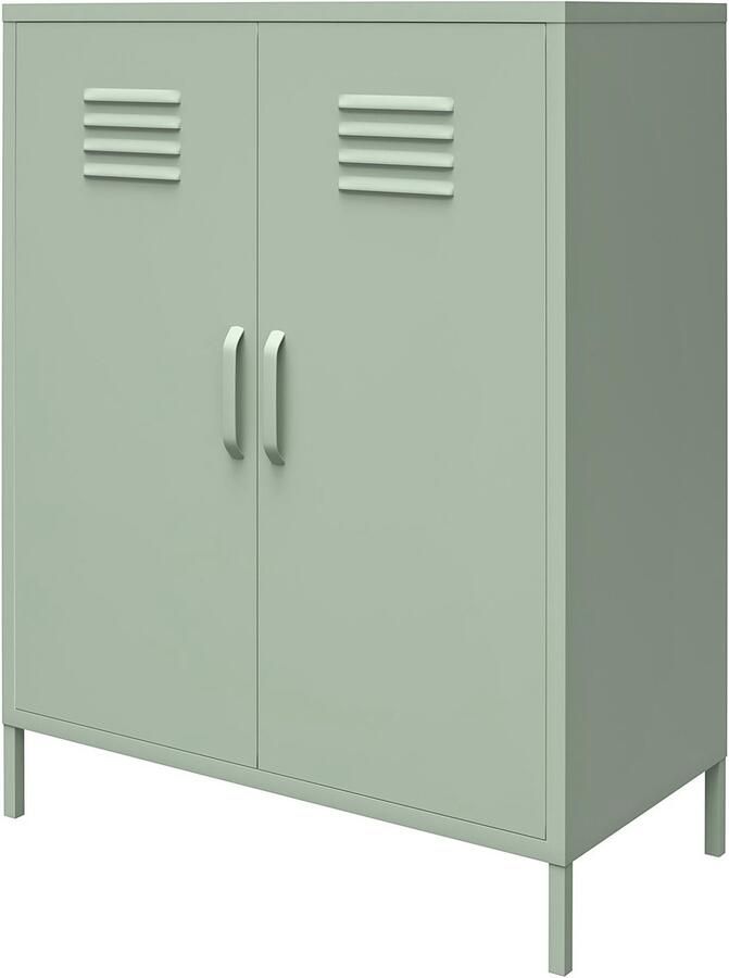 Loft24 Mission District|Commode met 2 deuren in groen metaal