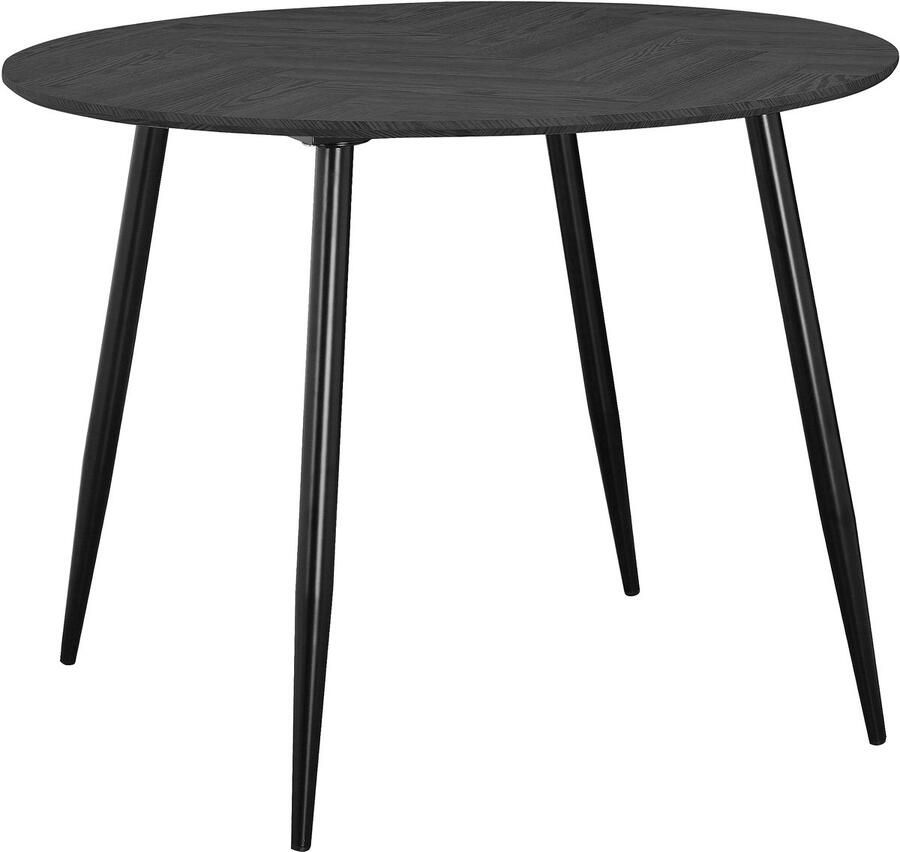 Loft24 Monza|Eettafel 100 4 persoons Visgraatmotief in Eikenlook Donkergrijs