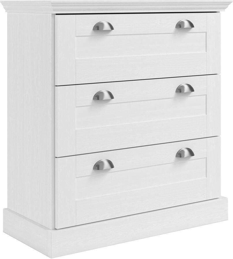 Loft24 Motala|Ladekast met 3 lades in wit houtlook