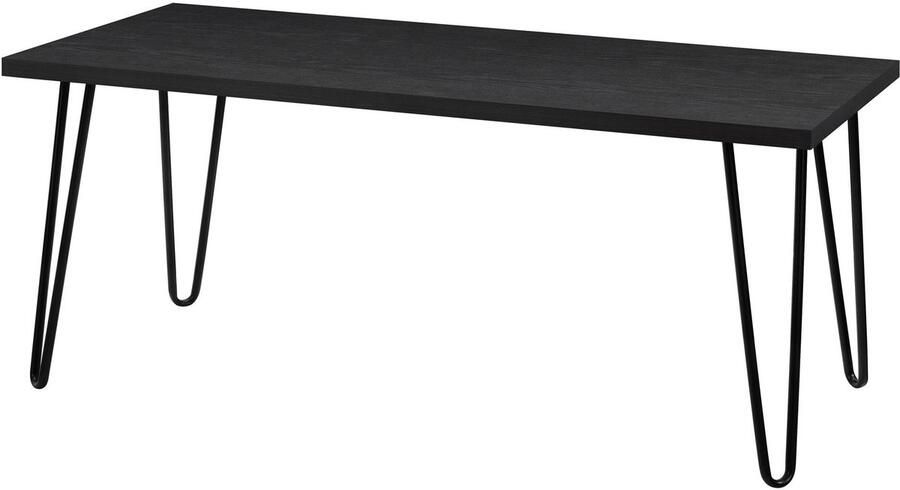 Loft24 Owen Koffietafel in Eiken Look Zwart