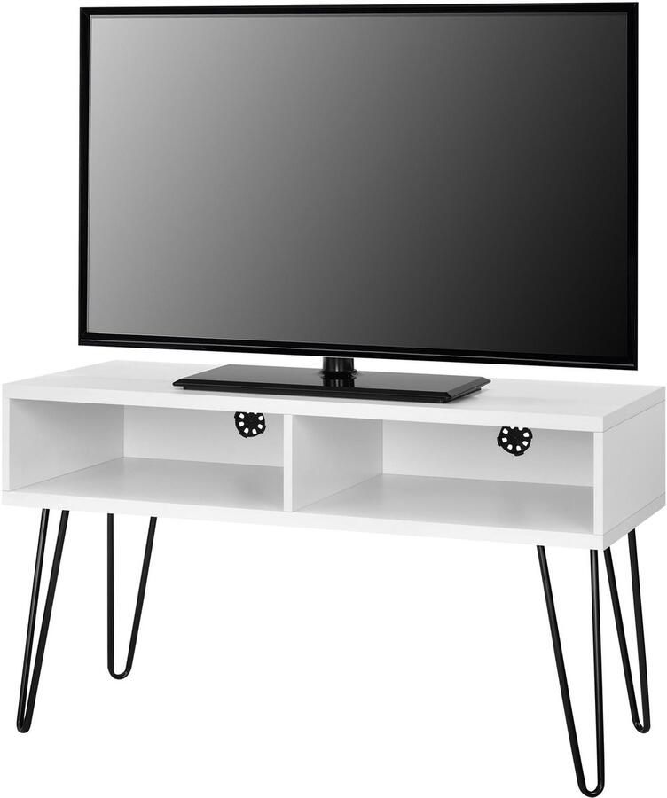 Loft24 Owen|TV-meubel met 2 compartimenten in laminaat wit