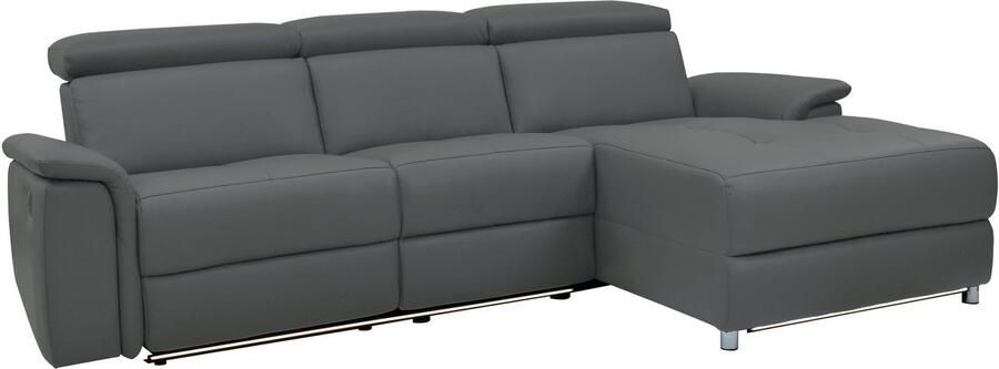 Loft24 Pareli|Sofa 3 zits rechts met elektrische functie in grijs leer PU