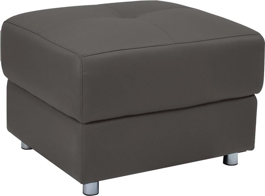 Loft24 Pareli|Poef in PU Bruin