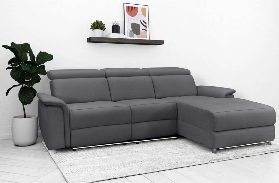 Loft24 Pareli|Sofa 3 zits Rechts Manuel Functie Stof Antraciet