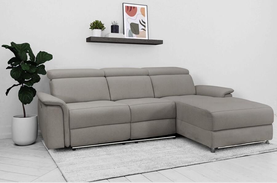 Loft24 Pareli|Sofa 3 zits Rechts Manuel Functie Stof Grijs