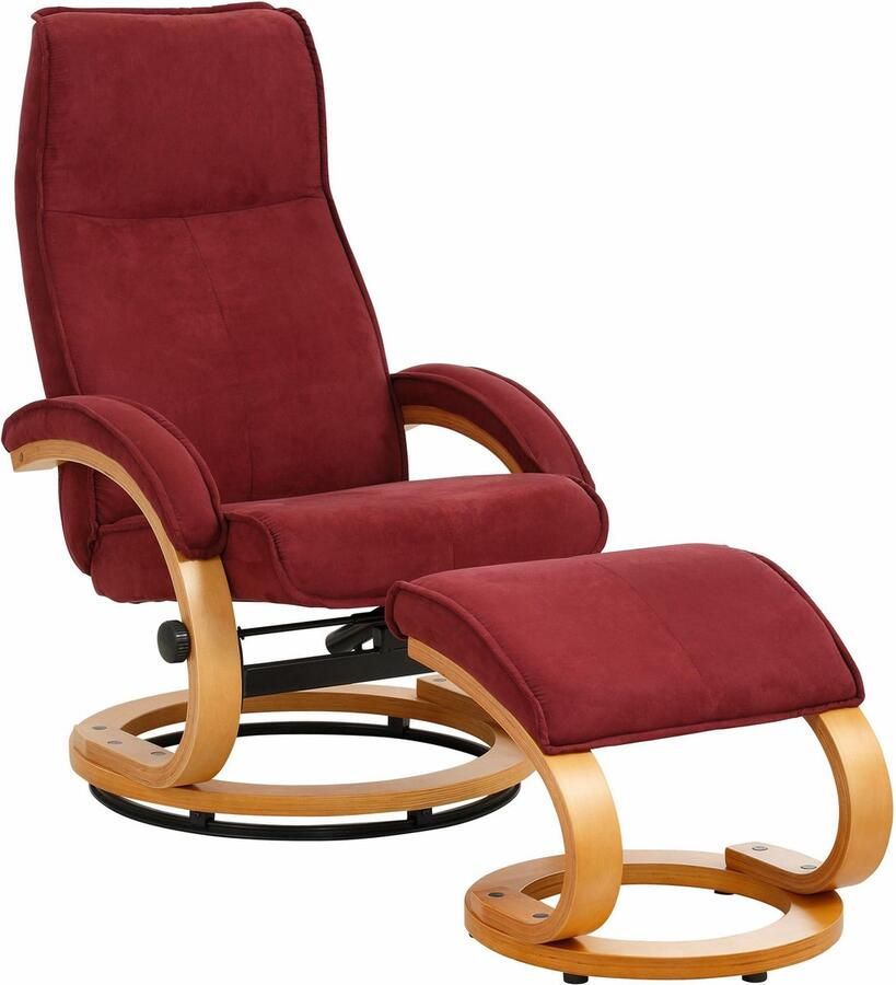 Loft24 PARIS Relaxfauteuil + Kruk rood