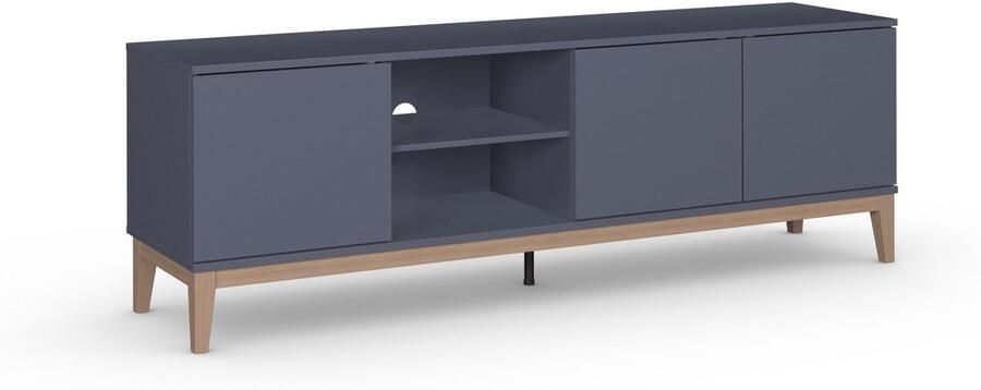 Loft24 Pelle|Tv-meubel met 3 deuren in MDF grijs