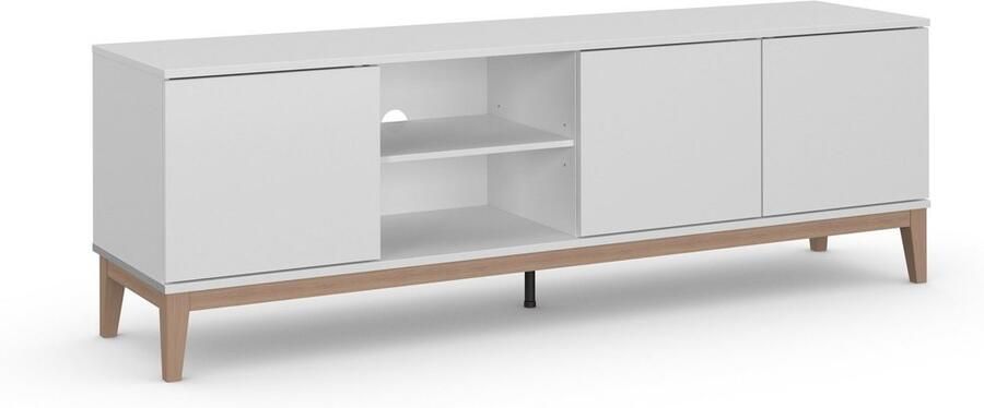 Loft24 Pelle|Tv-meubel met 3 deuren in MDF wit