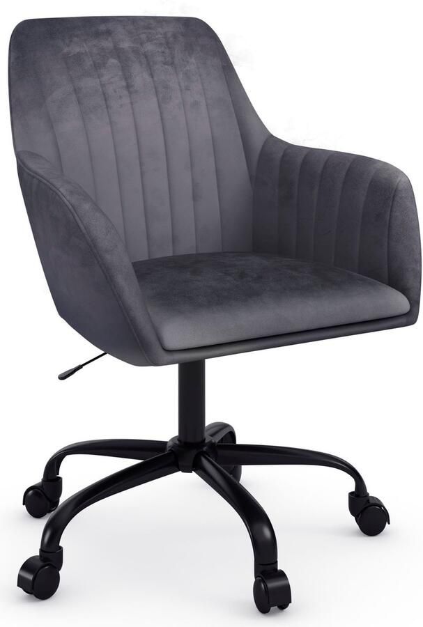 Loft24 Perry2|Bureaustoel Antraciet Velours