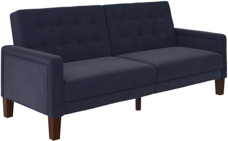 Loft24 Porter Slaapbank 3-zits in linnen look marineblauw