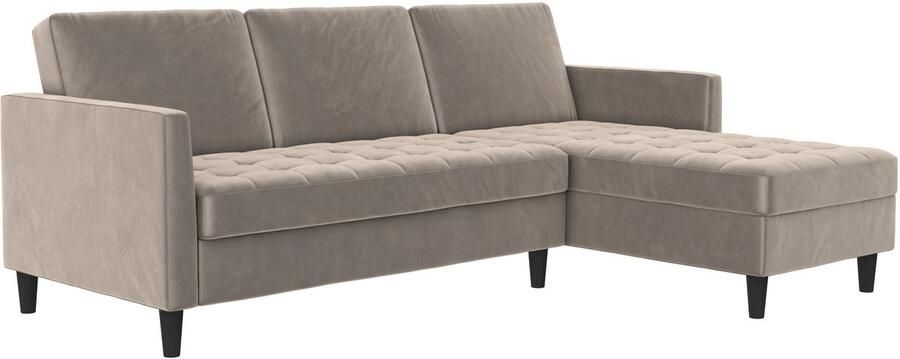 Dorel Home Hoekbank Presley L-vorm Hoekbank met bedfunctie en bergruimte verstelbare rugleuning - Foto 15