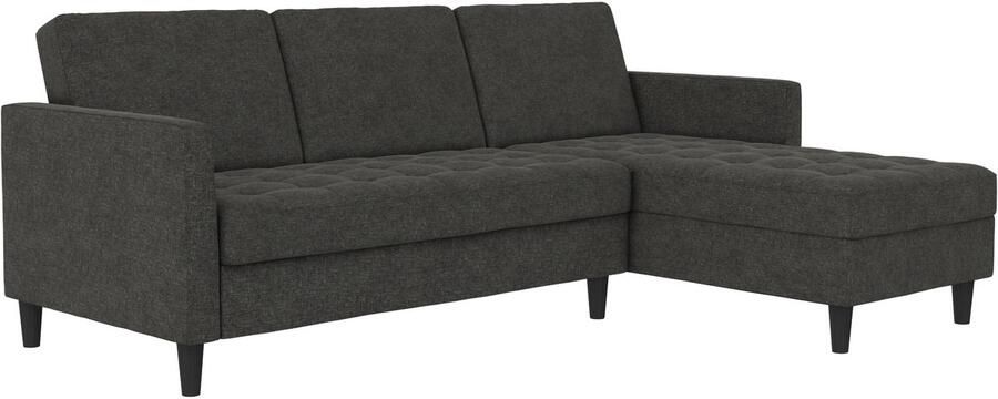 Dorel Home Hoekbank Presley L-vorm Hoekbank met bedfunctie en bergruimte verstelbare rugleuning - Foto 16