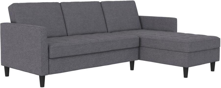 Dorel Home Hoekbank Presley L-vorm Hoekbank met bedfunctie en bergruimte verstelbare rugleuning - Foto 16